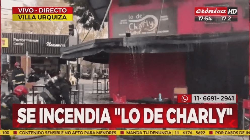 Voraz incendio en "Lo de Charly", una popular parrilla de Villa Ortúzar