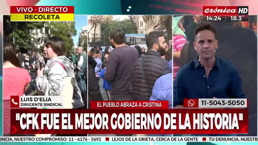 Luis D"El�a convoc� a "cortar rutas por tiempo indeterminado" para apoyar a Cristina Kirchner.
