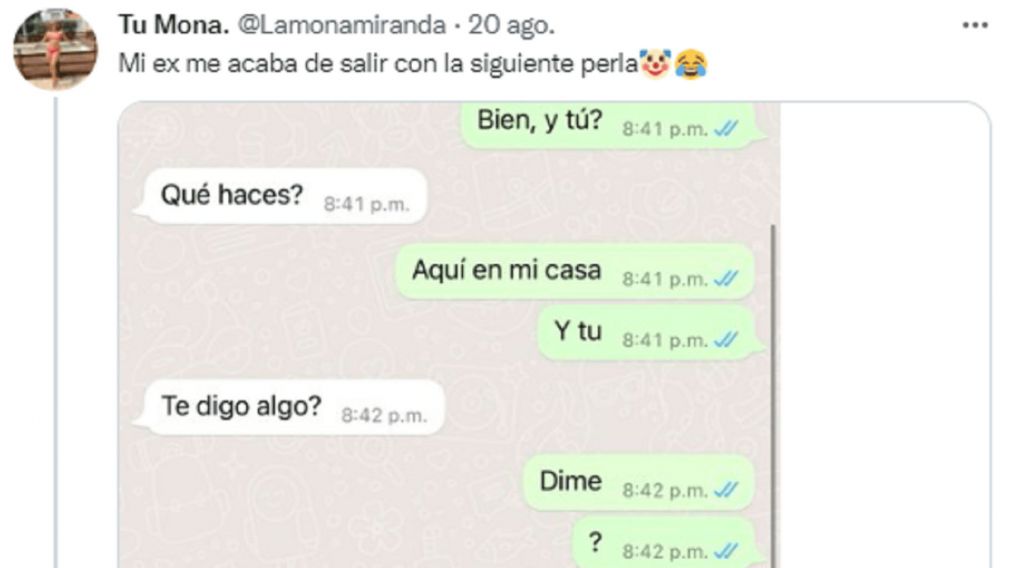 El desconcertante mensaje que recibió una joven por parte de su ex, quien se iba a casar: “¿Estás borracho?”