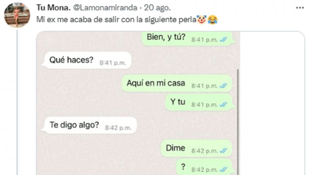 El desconcertante mensaje que recibió una joven por parte de su ex, quien se iba a casar: “¿Estás borracho?”