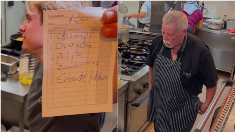 Cocinero es viral en TikTok por sus desopilantes reacciones.