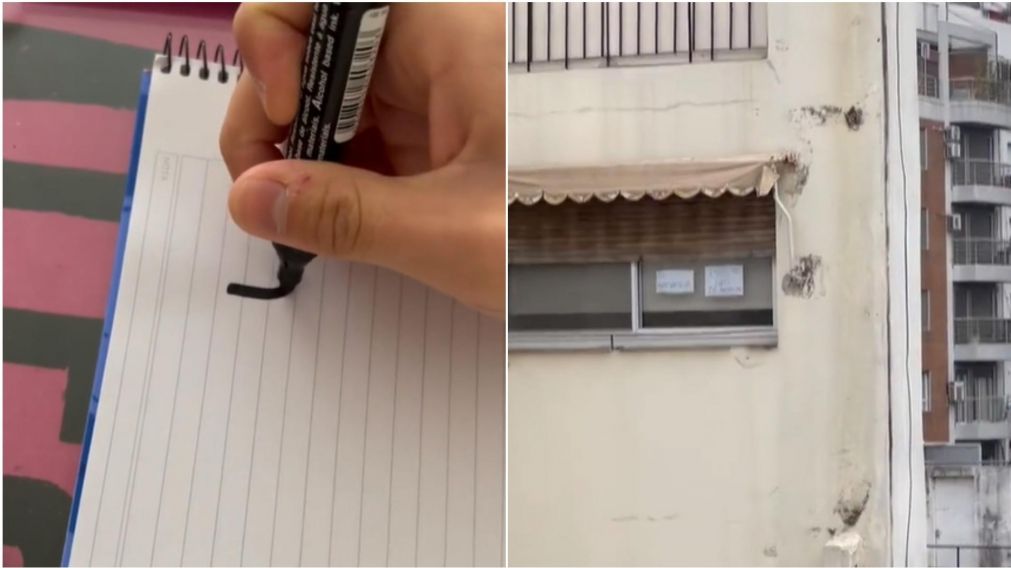 Intentó conquistar a su vecino de otro edificio con un cartel en la ventana: la respuesta la dejó sin palabras