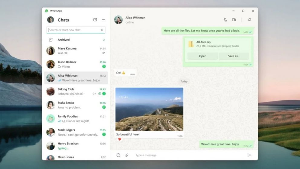 WhatsApp presentó su aplicación para Windows.