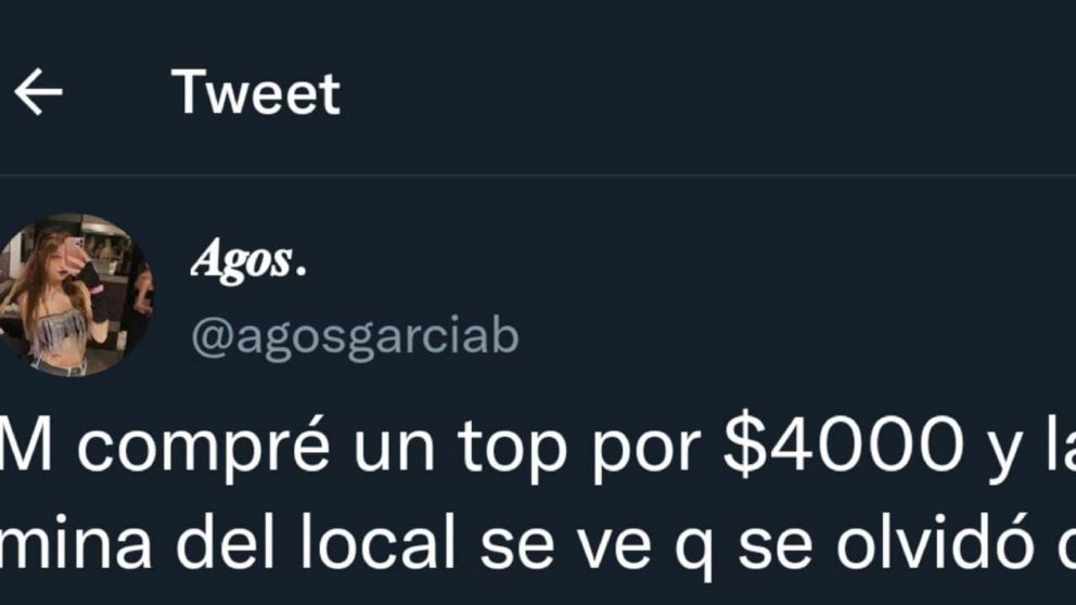 Una joven compartió su indignación, luego de encontrar un insólito detalle en su top recién comprado.