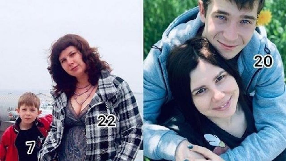 Marina Balmasheva tiene 37 años y se enamoró de su hijastro Vladimir, de 23. (@marina_balmasheva)