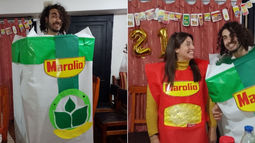 Un joven fanático de Marolio hizo una fiesta temática con sus productos y se hizo viral (Imagen Twitter).