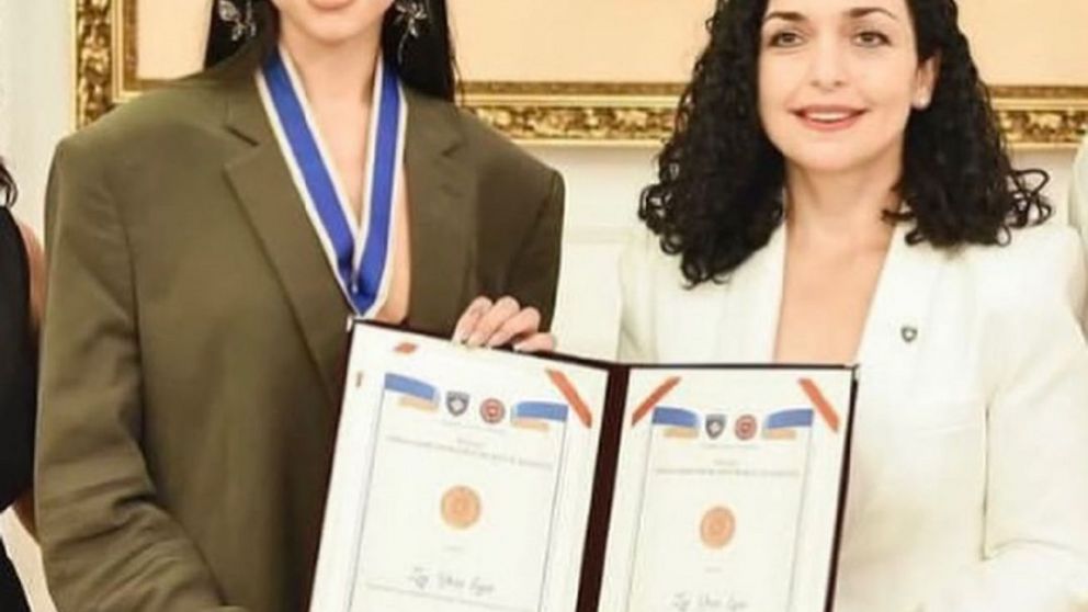 Dua Lipa es nombrada embajadora de honor de Kosovo