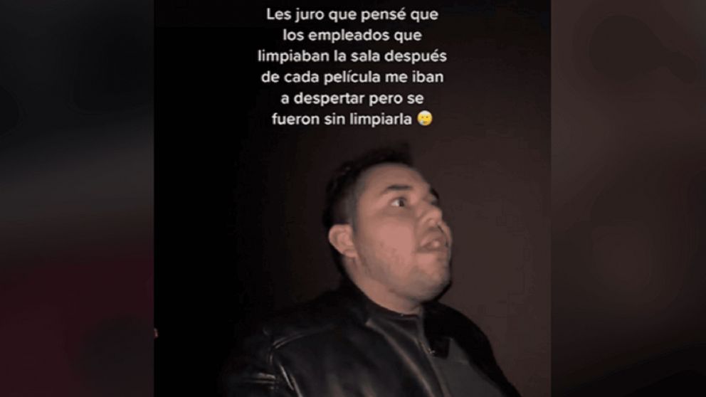 Un joven mexicano se durmió en el cine, quedó encerrado y contó su historia en TikTok.