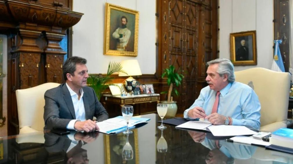 Alberto Fernández recibió este jueves a Massa en Casa Rosada.