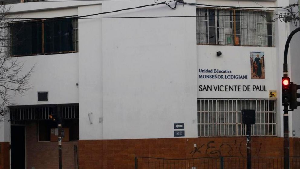 El colegio San Vicente de Paul de La Plata, donde ocurrió la tragedia.