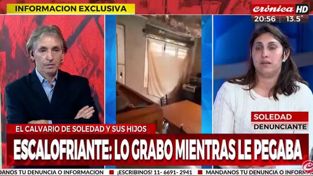 Ex marido violento: le rompió la puerta a patadas y la amenaza todos los días
