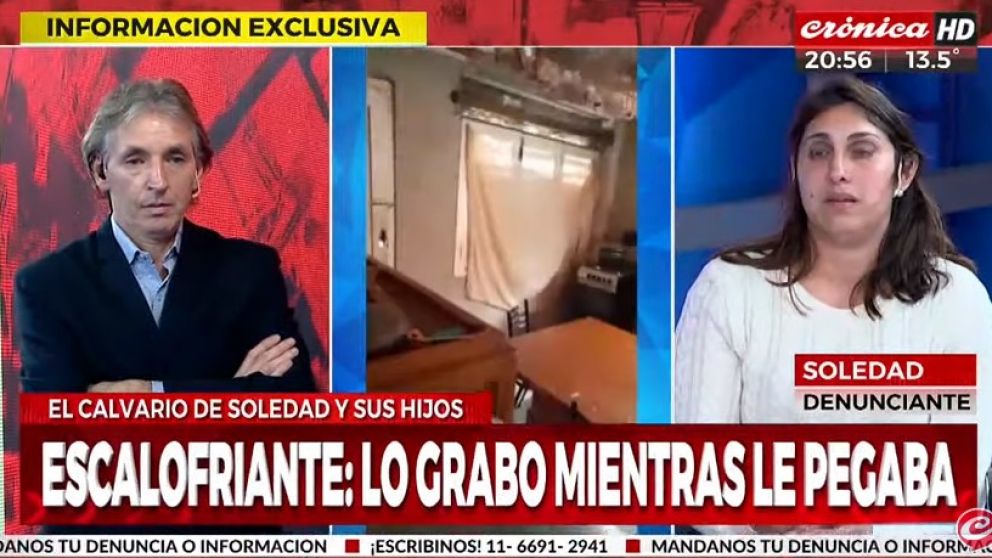 Ex marido violento: le rompió la puerta a patadas y la amenaza todos los días