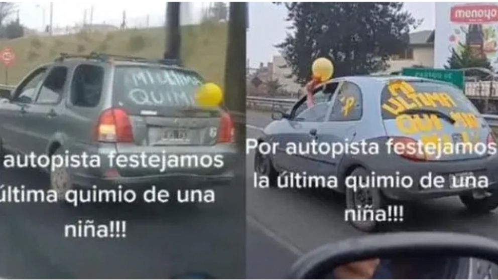 Tiene 12 años, luchó contra el cáncer, lo venció, y su familia celebró la última sesión de "quimio" con una caravana