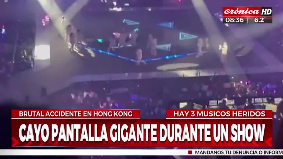 El impactante accidente fue captado con un celular por uno de los espectadores (Captura de pantalla).