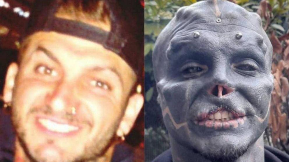 Es adicto a los tatuajes, le dicen "Alien negro" y admitió que no puede conseguir trabajo (Imagen Instagram).