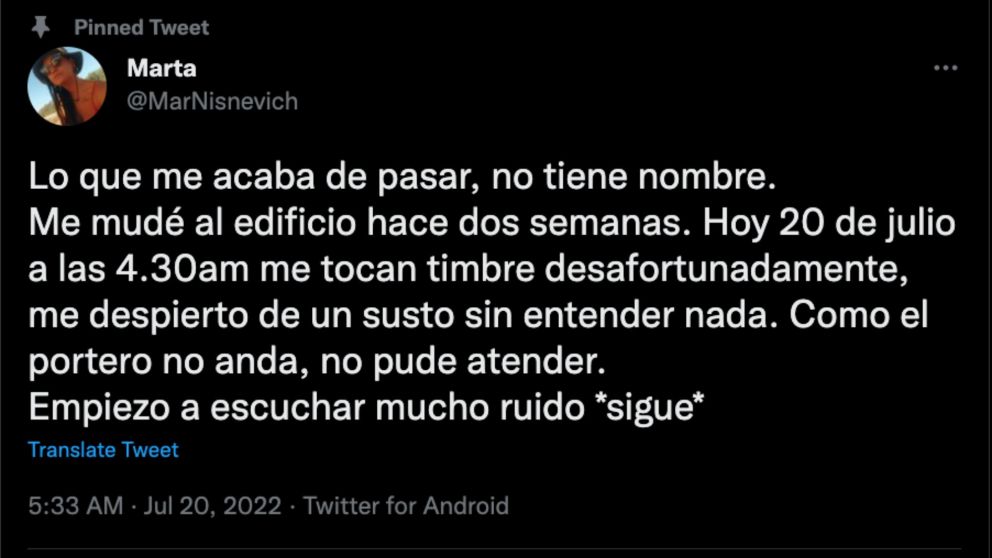 La desafortunada experiencia con su vecino.
