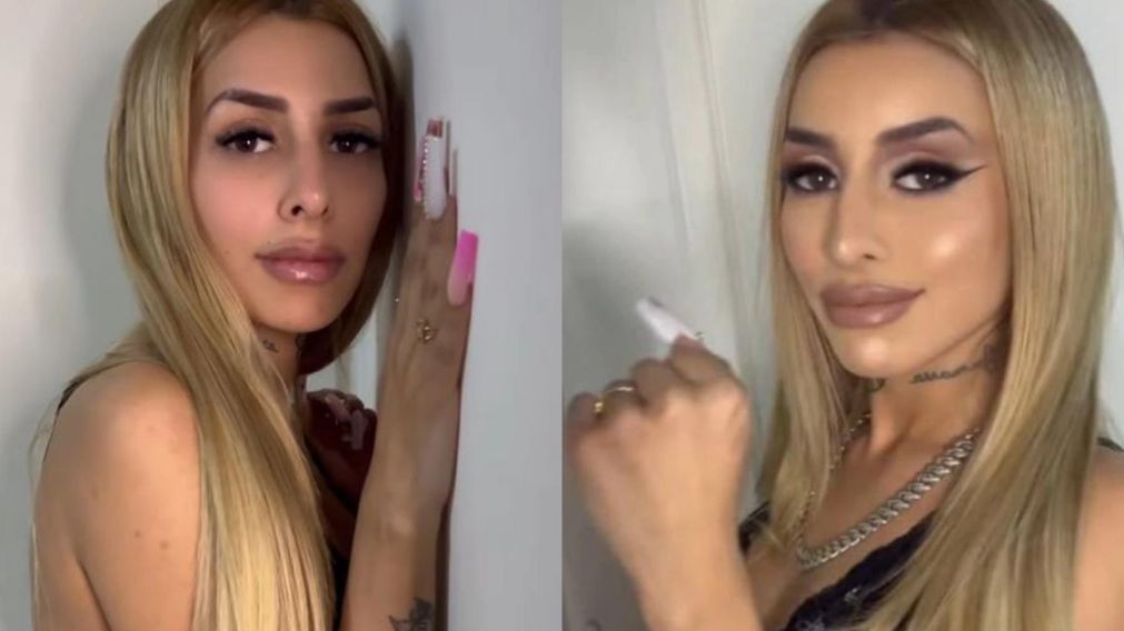 La joven lució espléndida sin maquillaje.