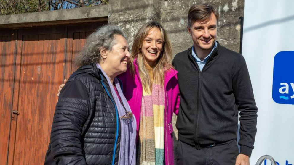Malena Galmarini durante su recorrido por Mor�n.