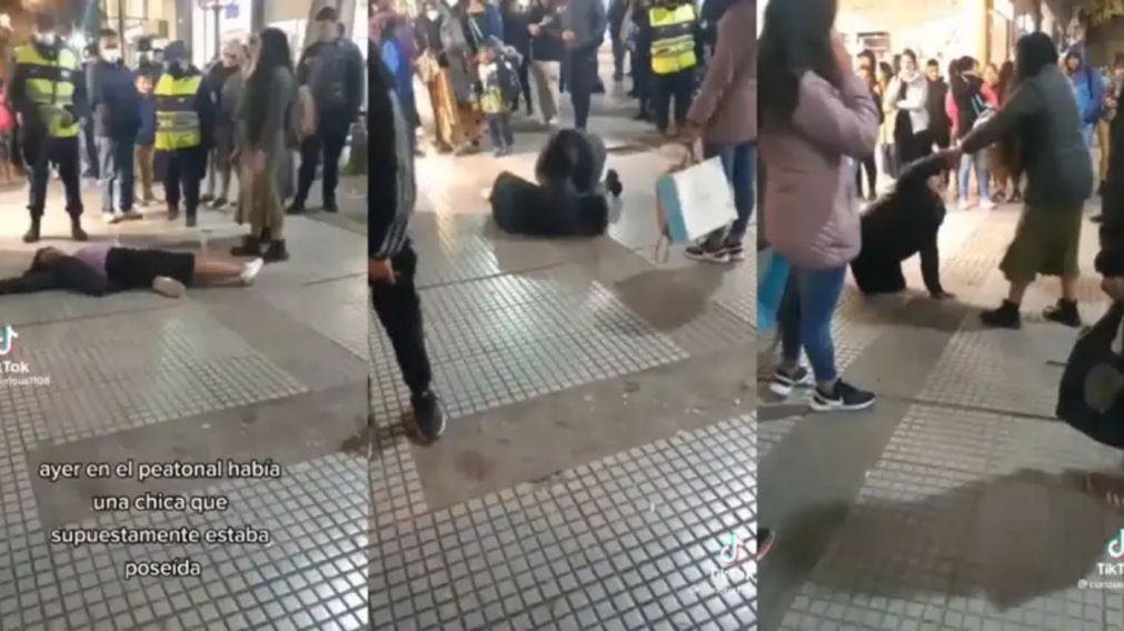 Le practicaron un exorcismo a una mujer “poseída” por un demonio en plena vía pública.