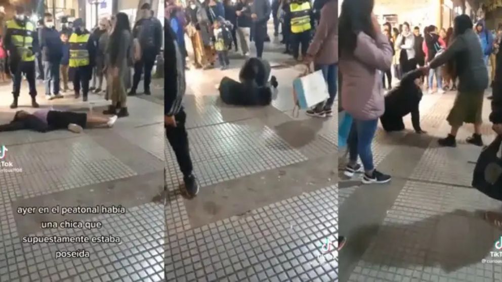 Le practicaron un exorcismo a una mujer “poseída” por un demonio en plena vía pública.