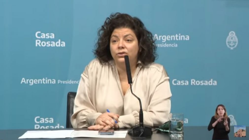 Carla Vizzotti, ministra de Salud, anunció que el viernes llegarán vacunas pediátricas contra el Covid-19 (Captura de pantalla).