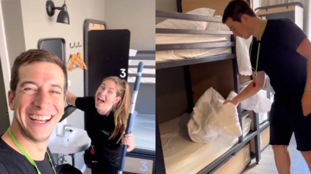 Una pareja viral en TikTok muestra su vida en Dinamarca: trabajan de limpieza y cobran 1.350 dólares al mes