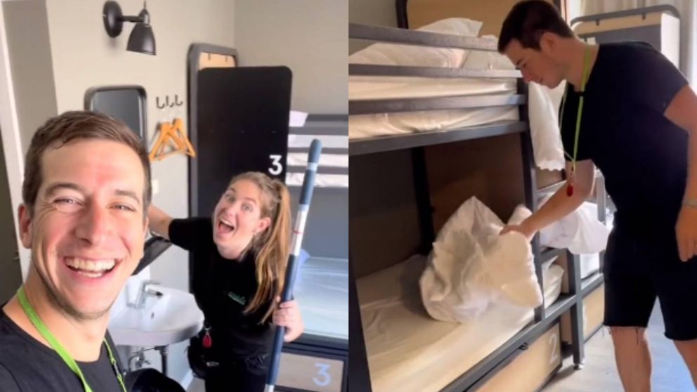 Una pareja viral en TikTok muestra su vida en Dinamarca: trabajan de limpieza y cobran 1.350 dólares al mes