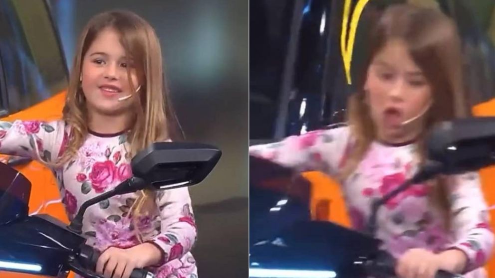 Un funcionario criticó a “La noche del domingo” por la nena de 7 años que arrancó una moto en vivo: “No es un juguete”
