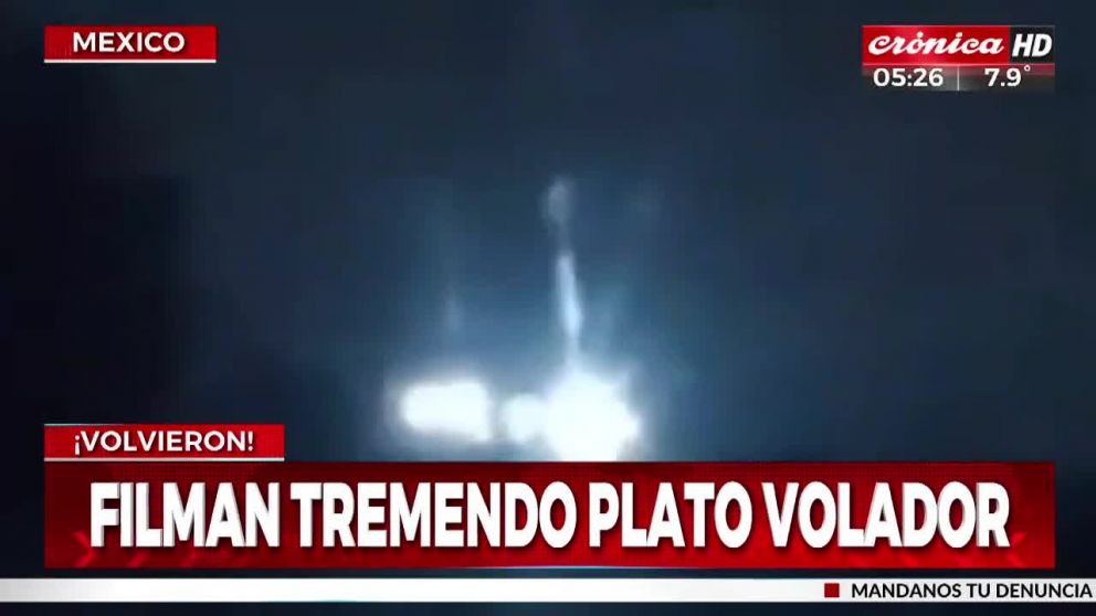 El avistaje del OVNI tuvo lugar en M�xico (Captura de TV).