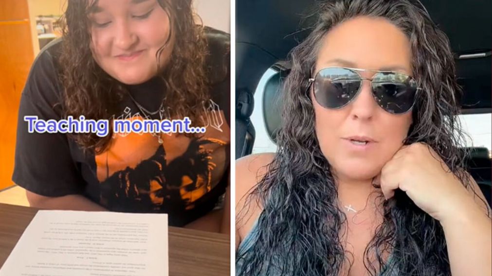 Una mujer le hizo firmar un contrato a su hija para que siga viviendo en su casa (Imagen captura vídeo).