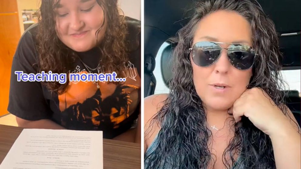 Una mujer le hizo firmar un contrato a su hija para que siga viviendo en su casa (Imagen captura vídeo).